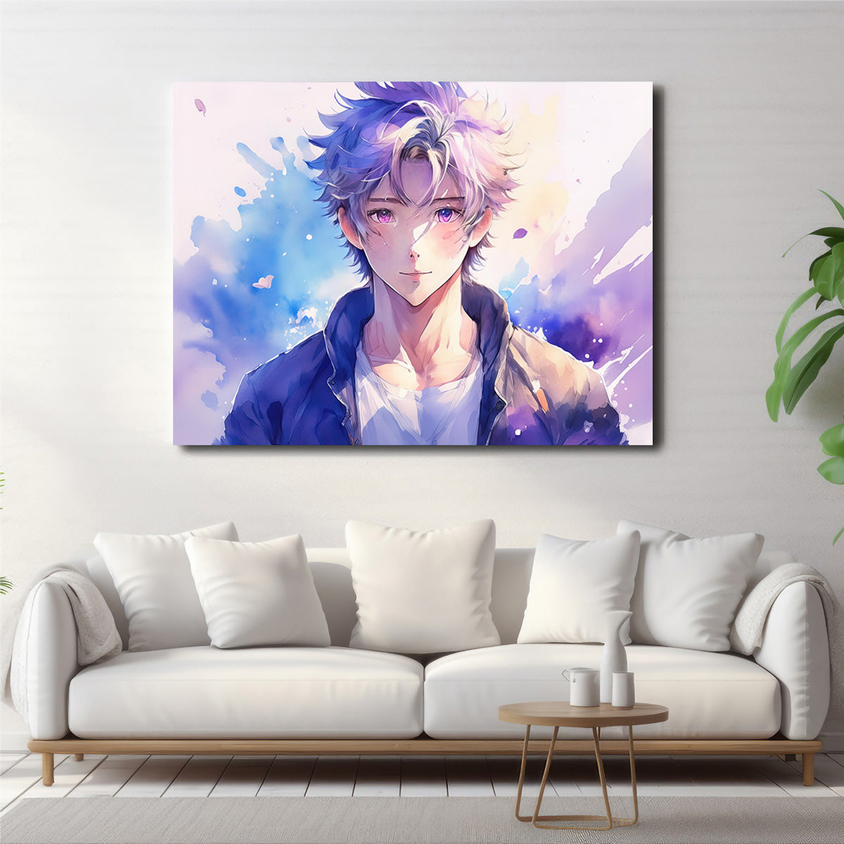 Captivating Anime Boy Abstract Artwork