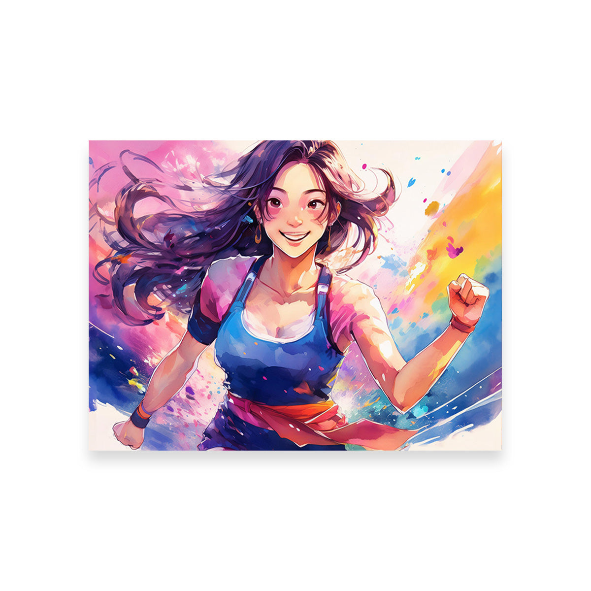 Dynamic Anime Girl Art Print