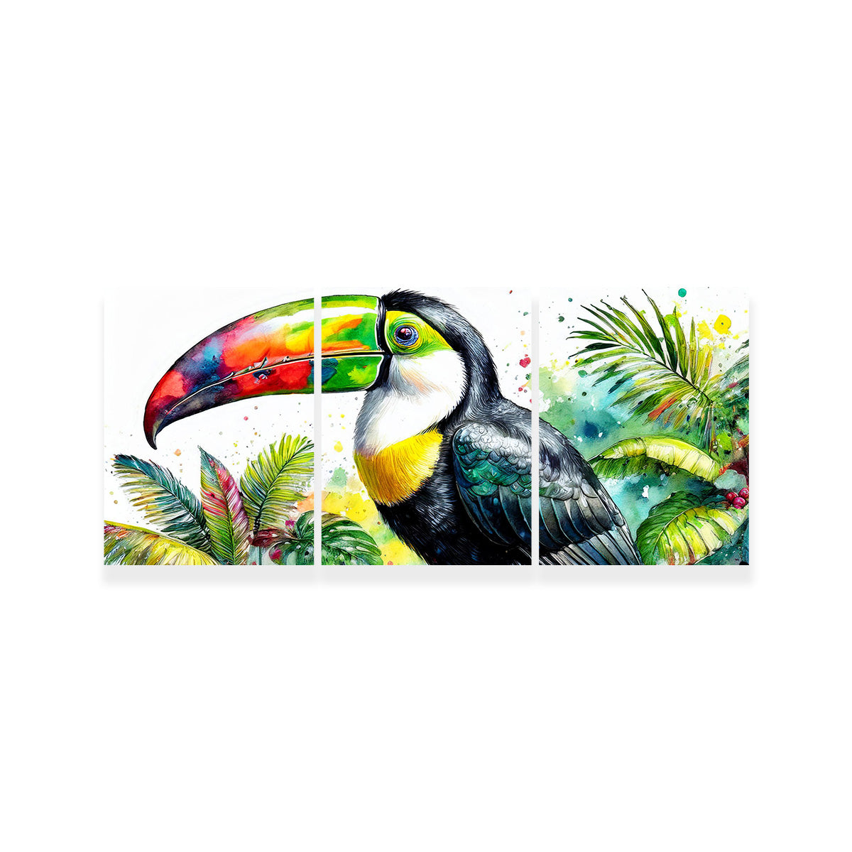 Exquisite Toucan Watercolor V1 Wall Art for Stunning Decor