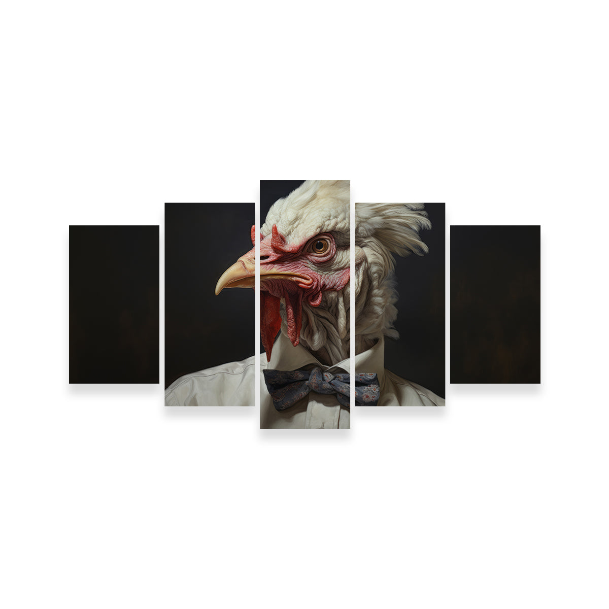Stunning White Rooster Man Wall Art for Home Decor