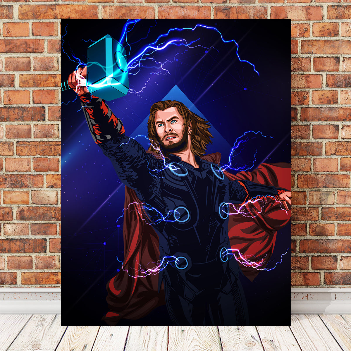 Stunning Thor with Hammer Wall Art by Ralph & Laura Design