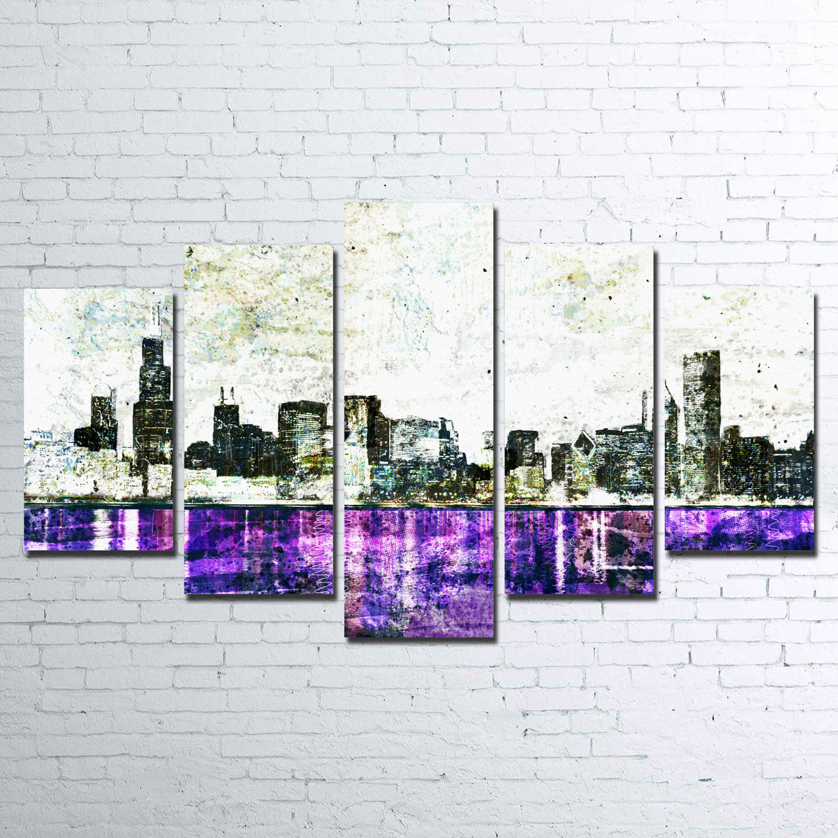 Stunning Whiteout Chicago Skyline Wall Art for Home Decor