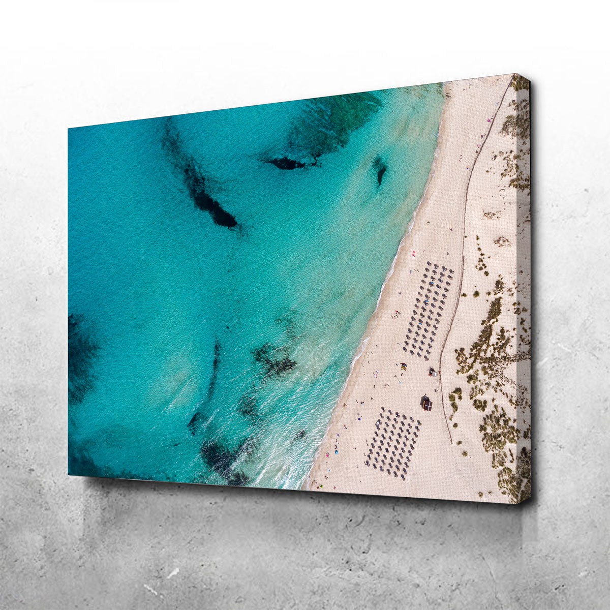 Stunning Umbrella Beach Wall Art by Karolis Janulis