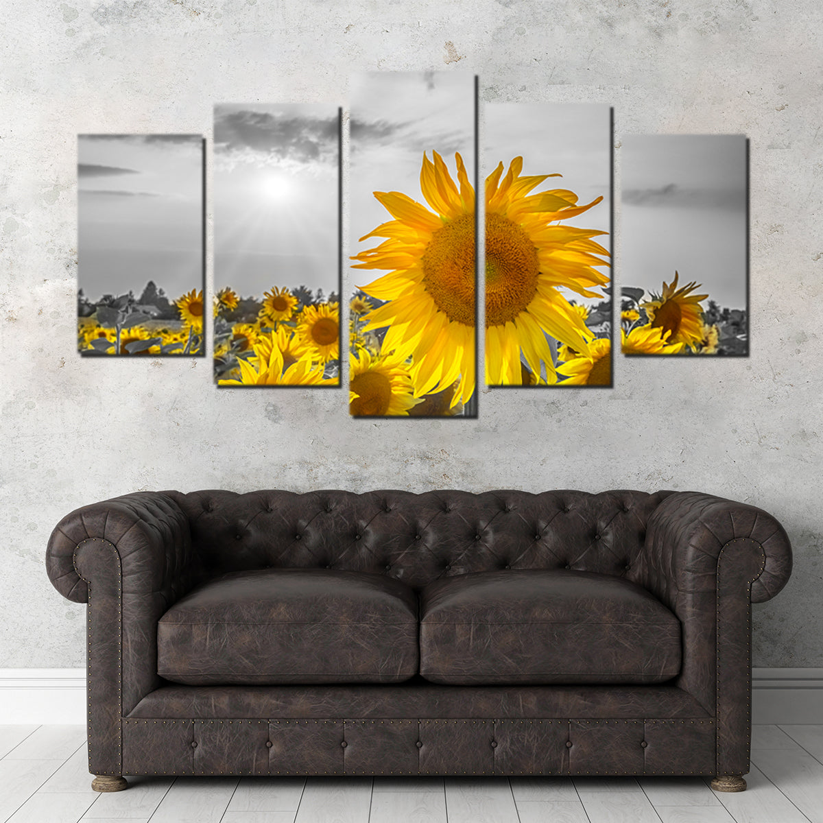 Sunflower Field - Stunning Yellow Color Pop Wall Art for a Vibrant Home Decor