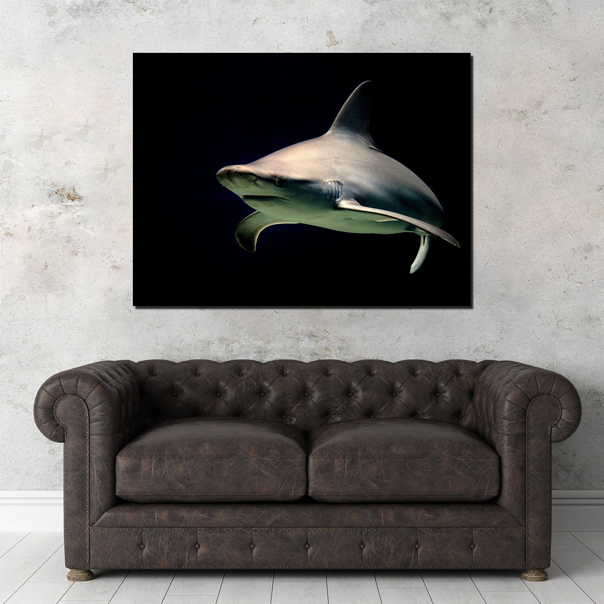 Stunning Bull Shark at Night Wall Art for Your Home Decor