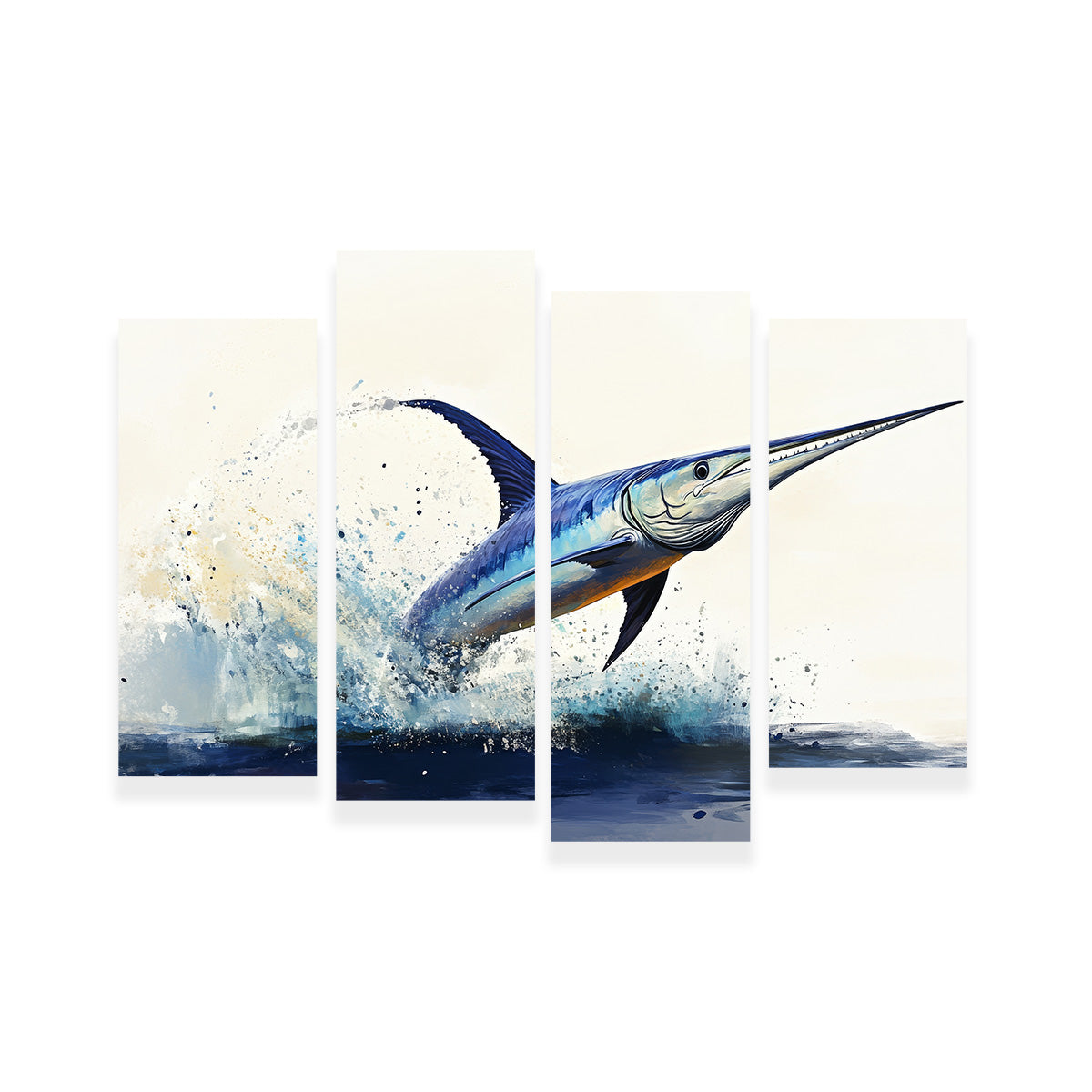 Eye-Catching Jumping Swordfish Wall Art for Stunning Home Decor