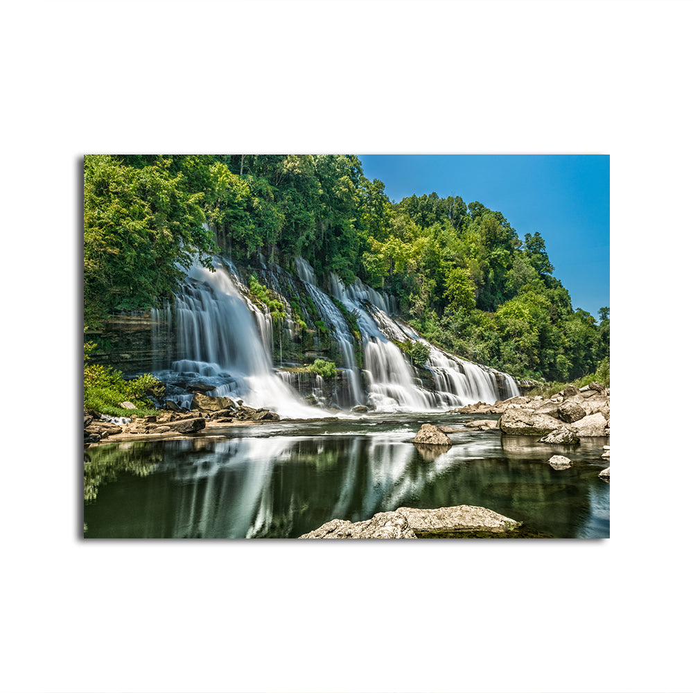 Stunning Twin Falls Wall Art - Museum Quality Canvas on Sustainable Pine Frames