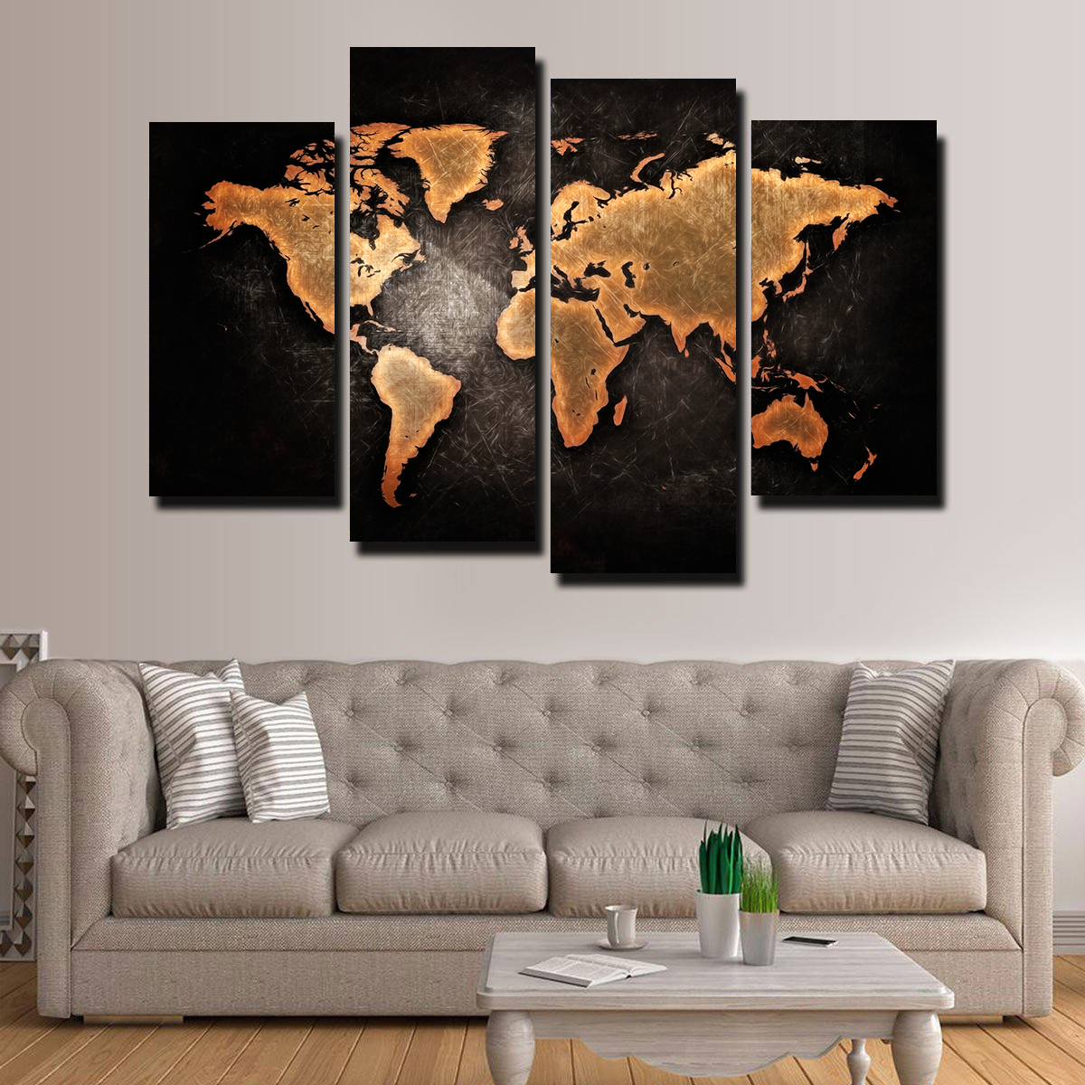 Exquisite World Map Wall Art for Stunning Home Decor