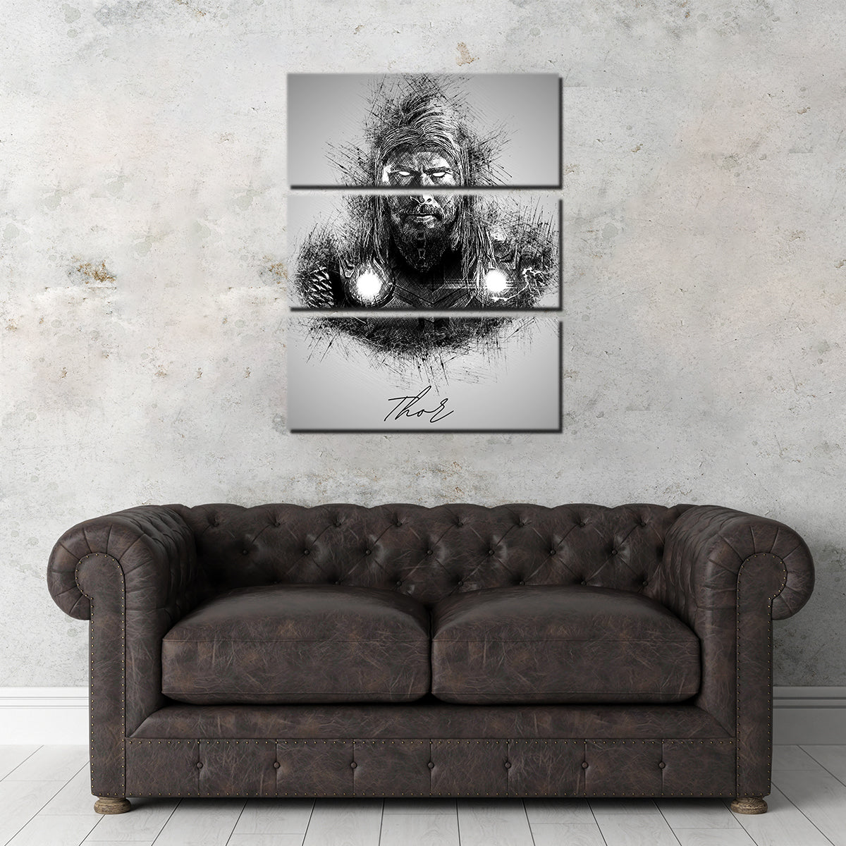 Stunning Thor Sketch Wall Art for Home Decor