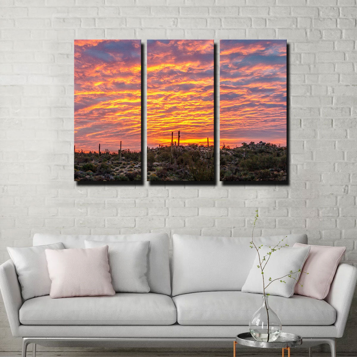 Stunning Vibrant Arizona Desert Sunrise Wall Art for Home Decor