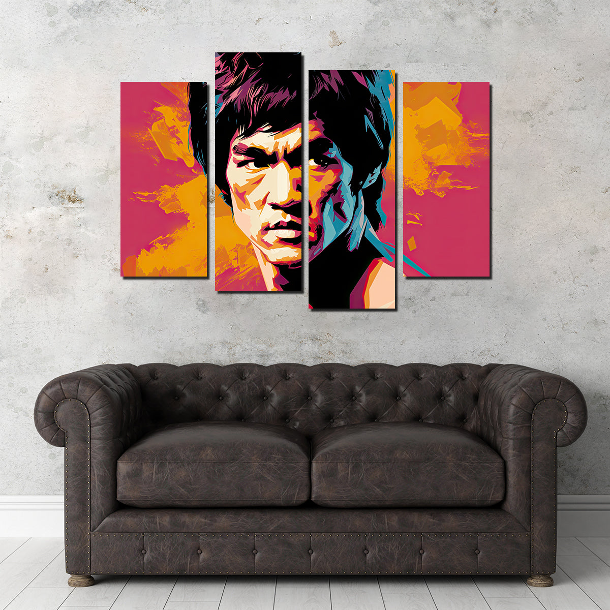 Bruce Fierce Wall Art by Ralph & Laura Design - Museum-Quality Canvas