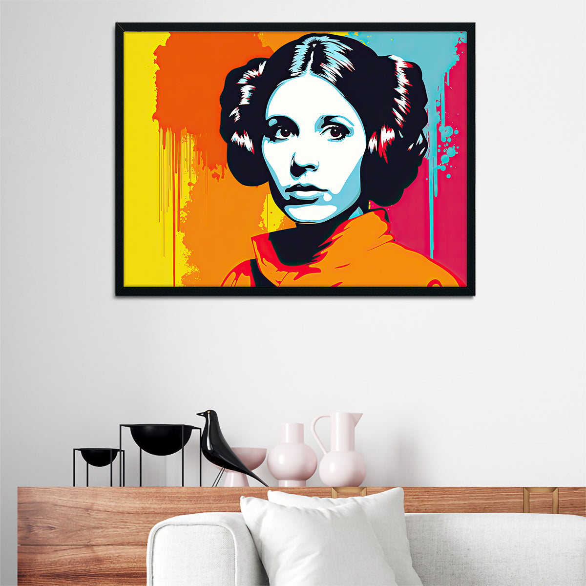 Leia Warhol Inspired Contemporary Wall Art by Ralph & Laura Design