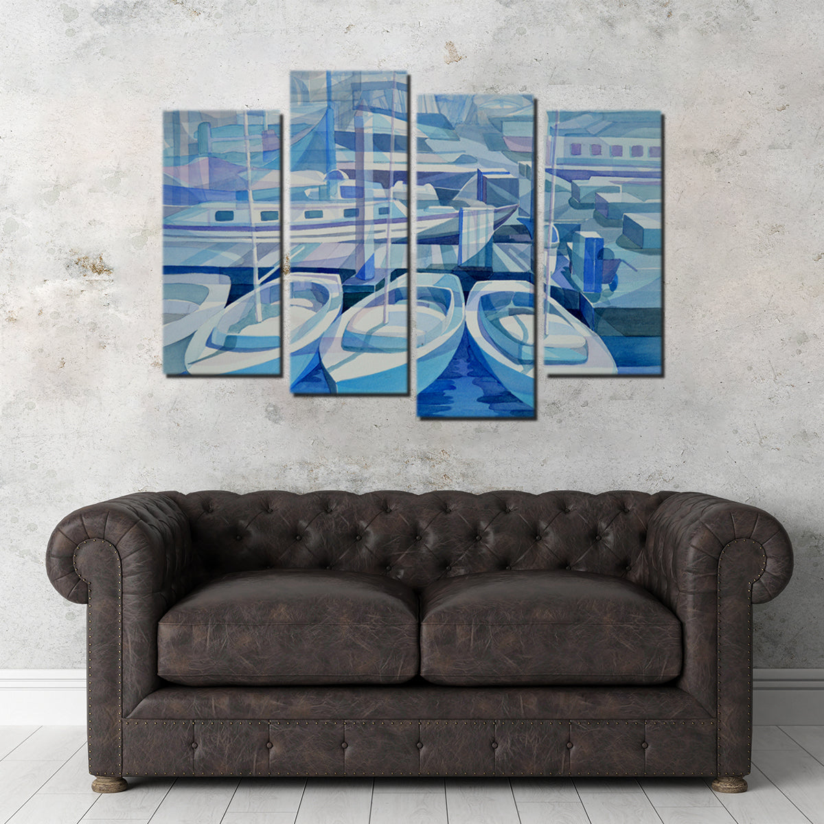 Stunning Marina In Blue Wall Art by Gerry Segismundo