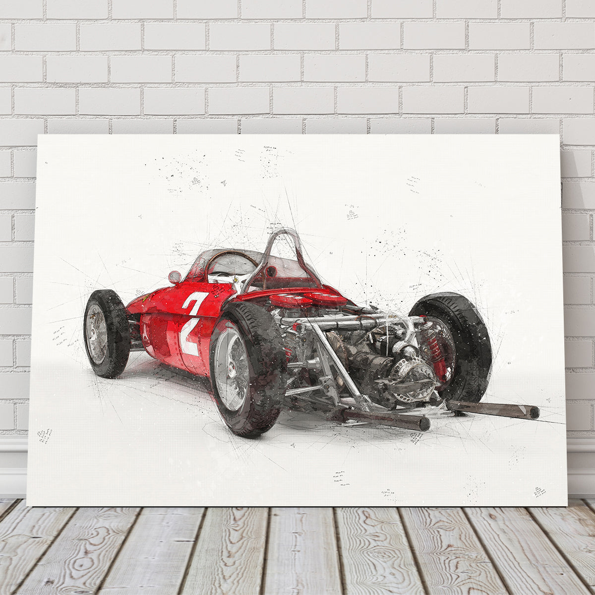 Exquisite Ferrari 156 Rear Wall Art by Stephen Chambers