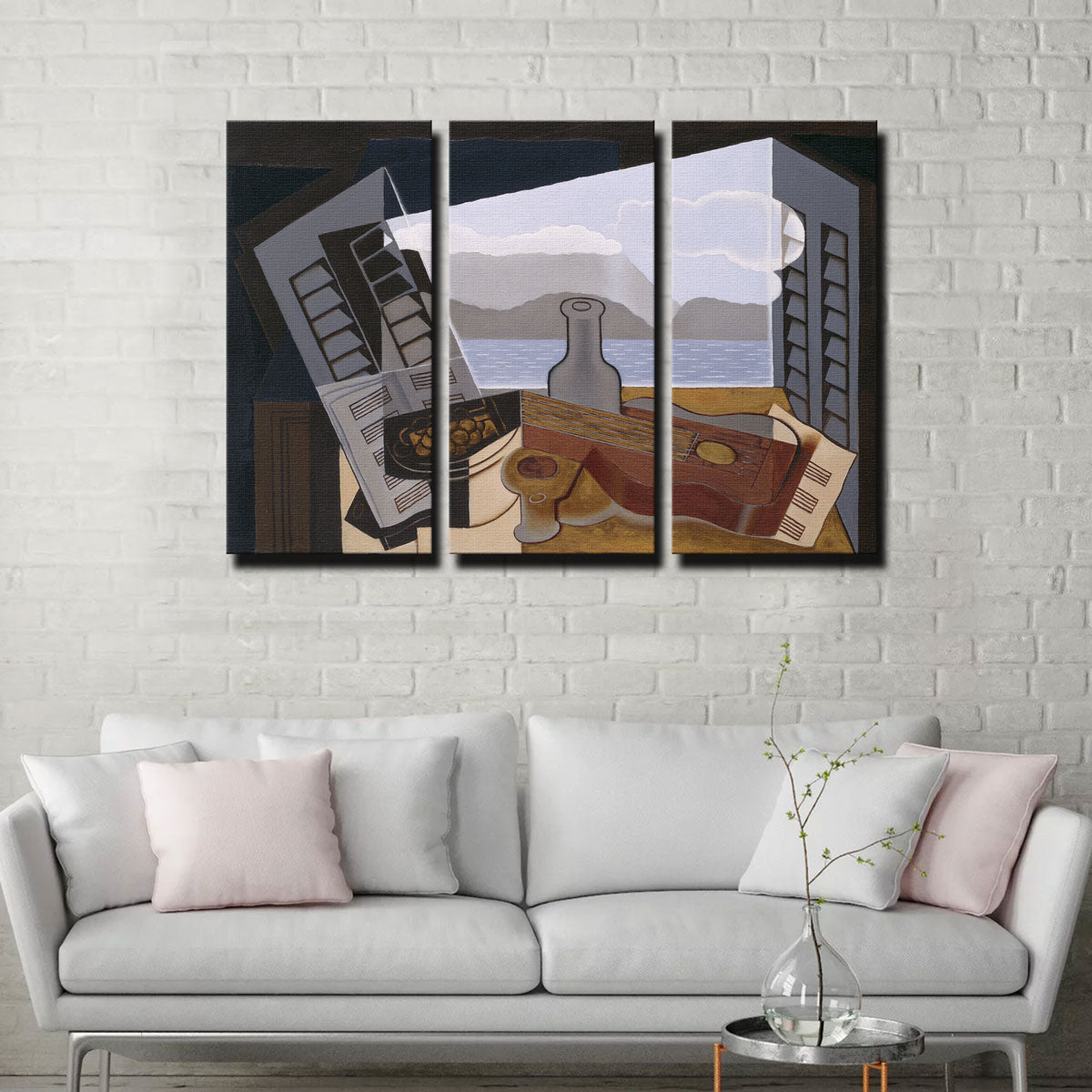 Exquisite La Fenêtre ouverte Wall Art by Juan Gris