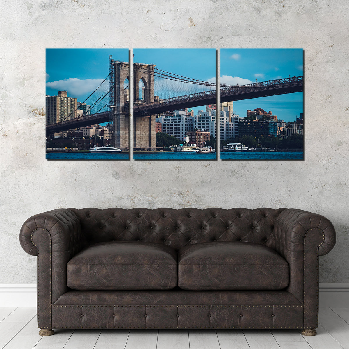 Stunning Brooklyn Bridge Blue Hour Wall Art for Your Home Decor