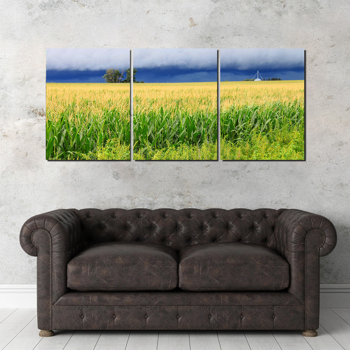 Stunning Thunderstorm Over Illinois Cornfield Wall Art for Home Decor
