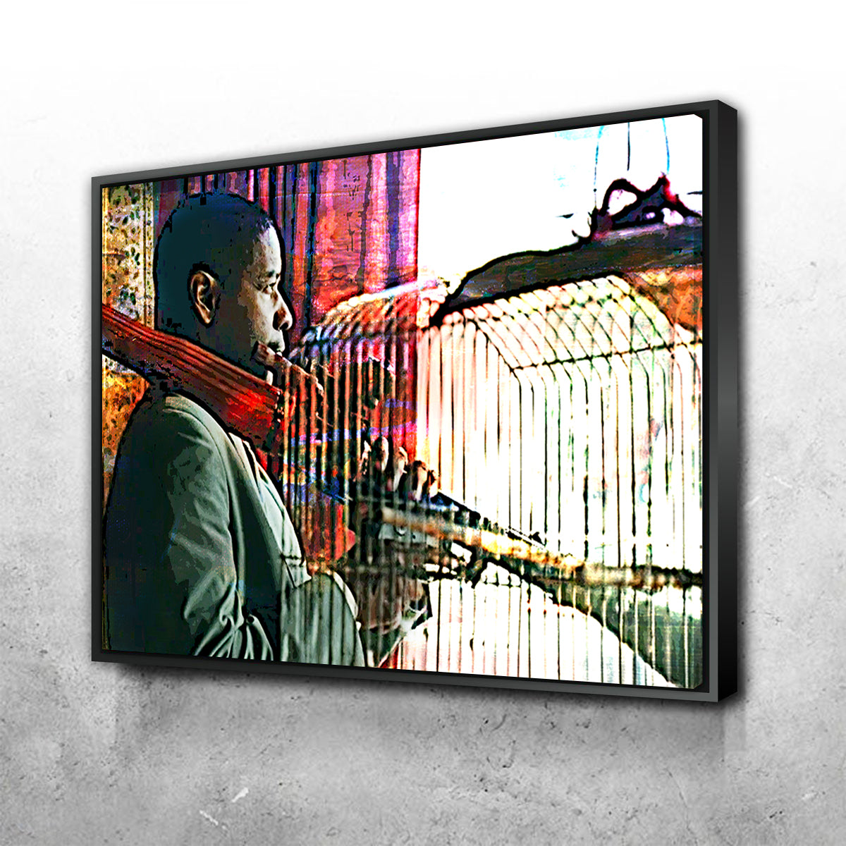 Striking Man on Fire Wall Art for Stunning Home Decor