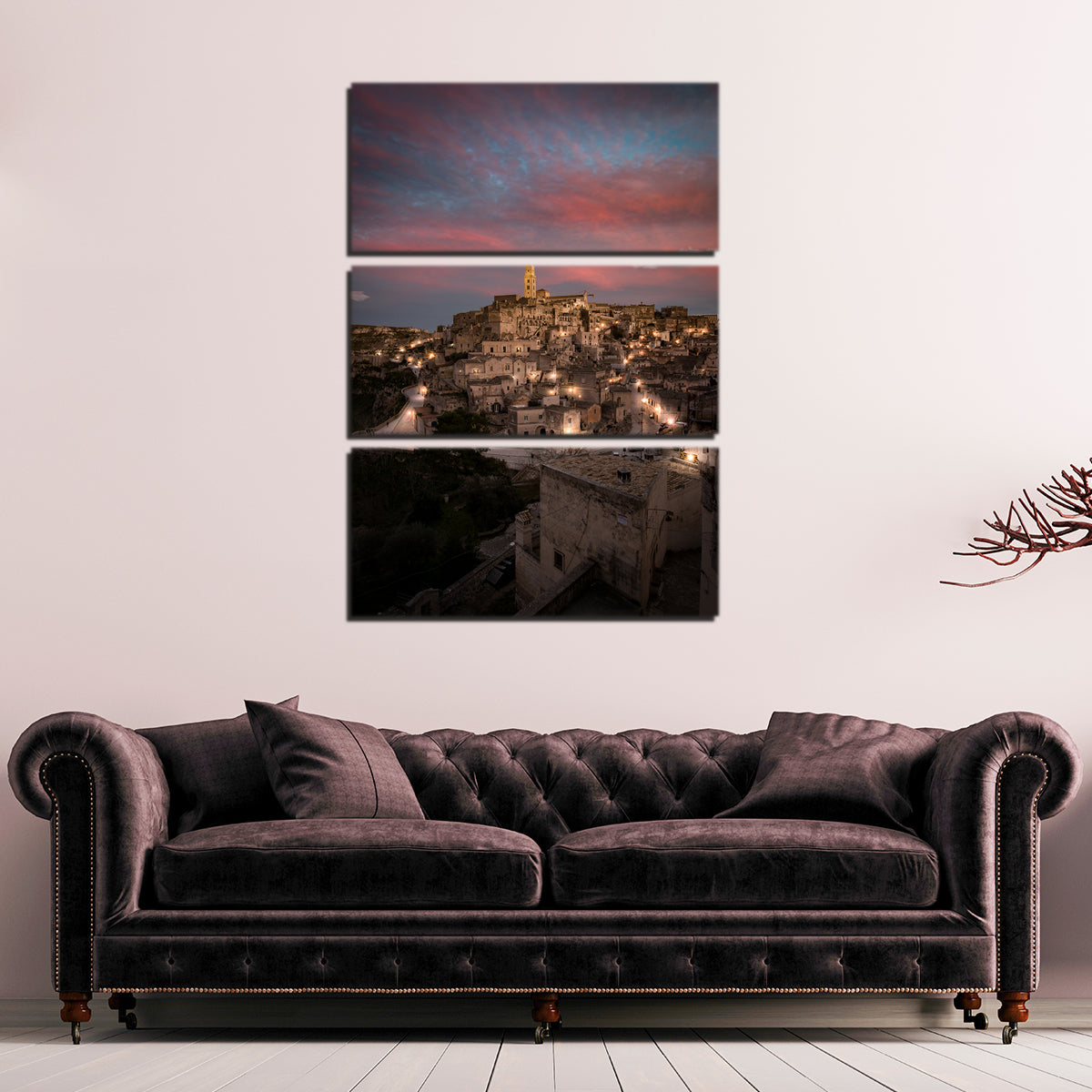 Stunning Sunset in Matera Wall Art by Enzo Romano
