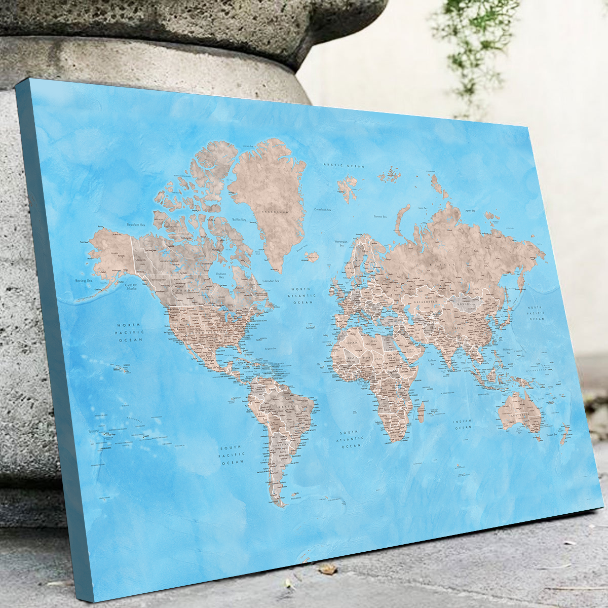 Exquisite World Map 24 Wall Art for Stunning Decor