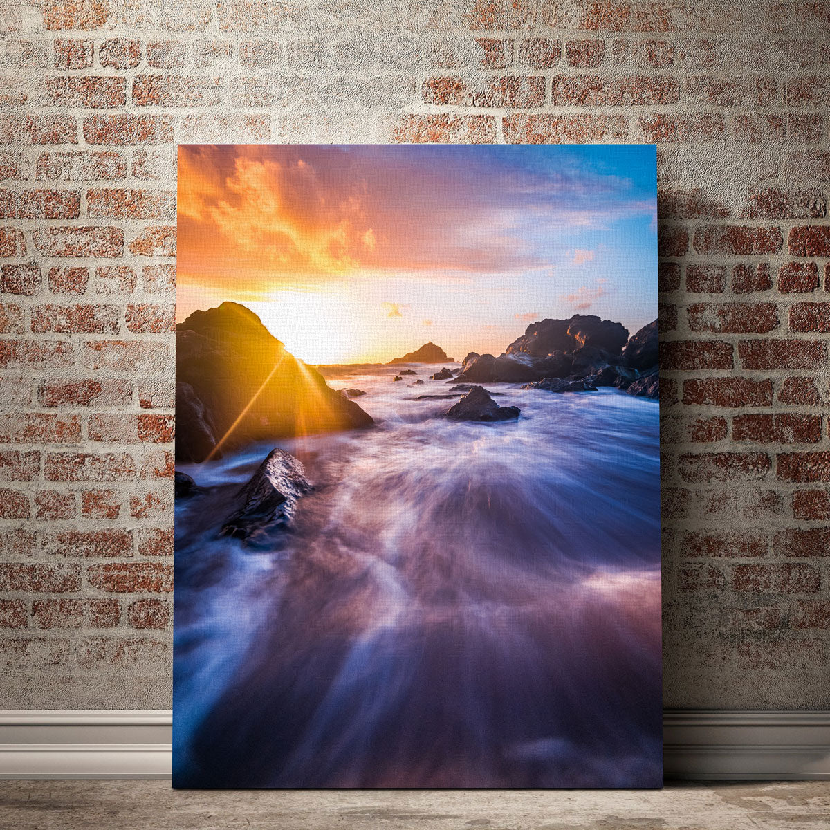 Gorgeous Sunrise Waves Wall Art by Lucas Moore