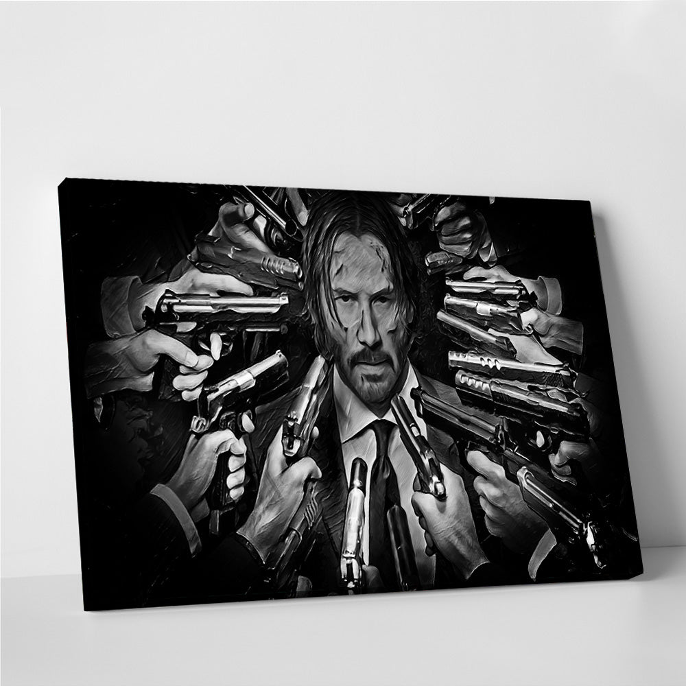 John Wick Inspired Grayscale Wall Art for Stunning Home Decor