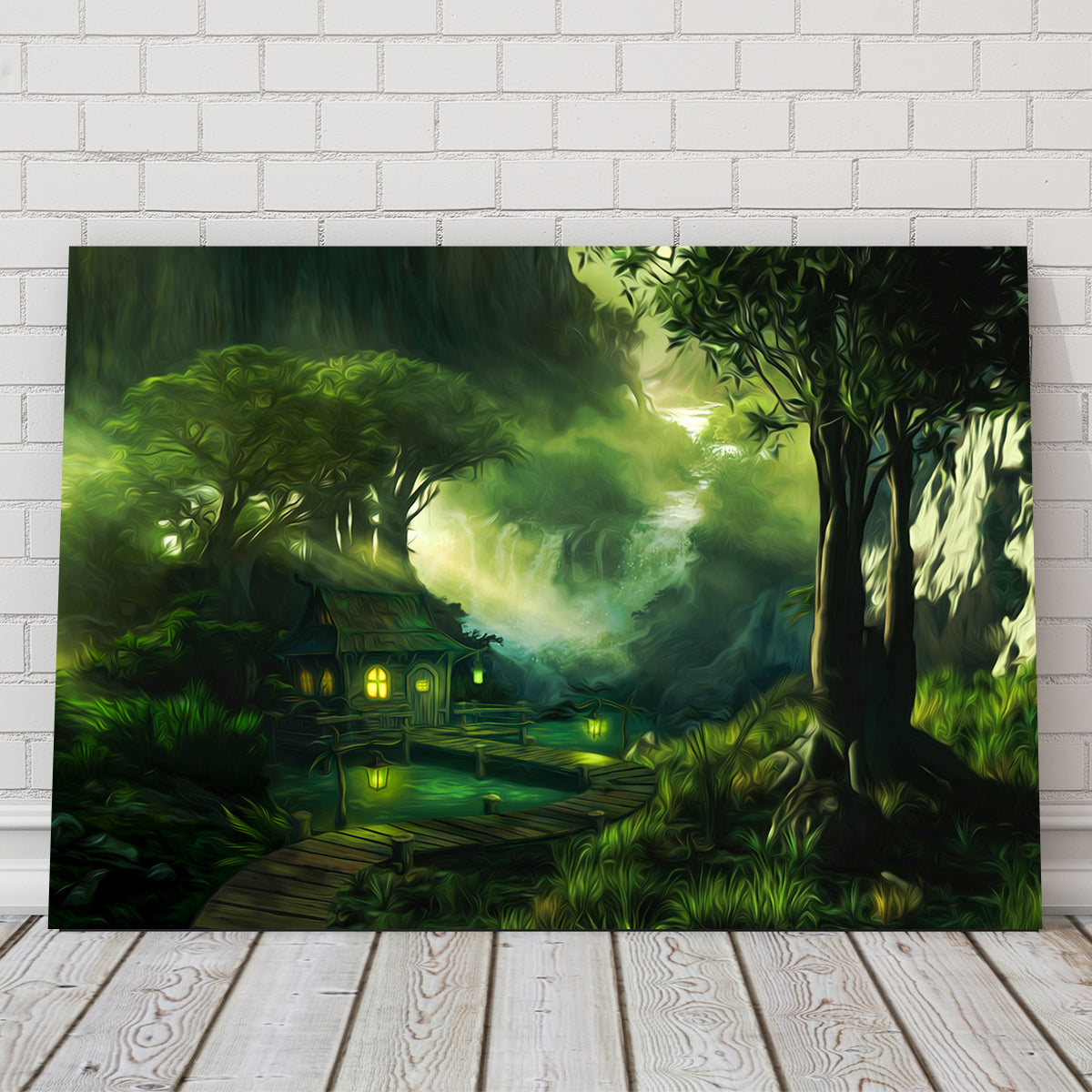 Stunning Woodland Cottage Wall Art by George Sorin