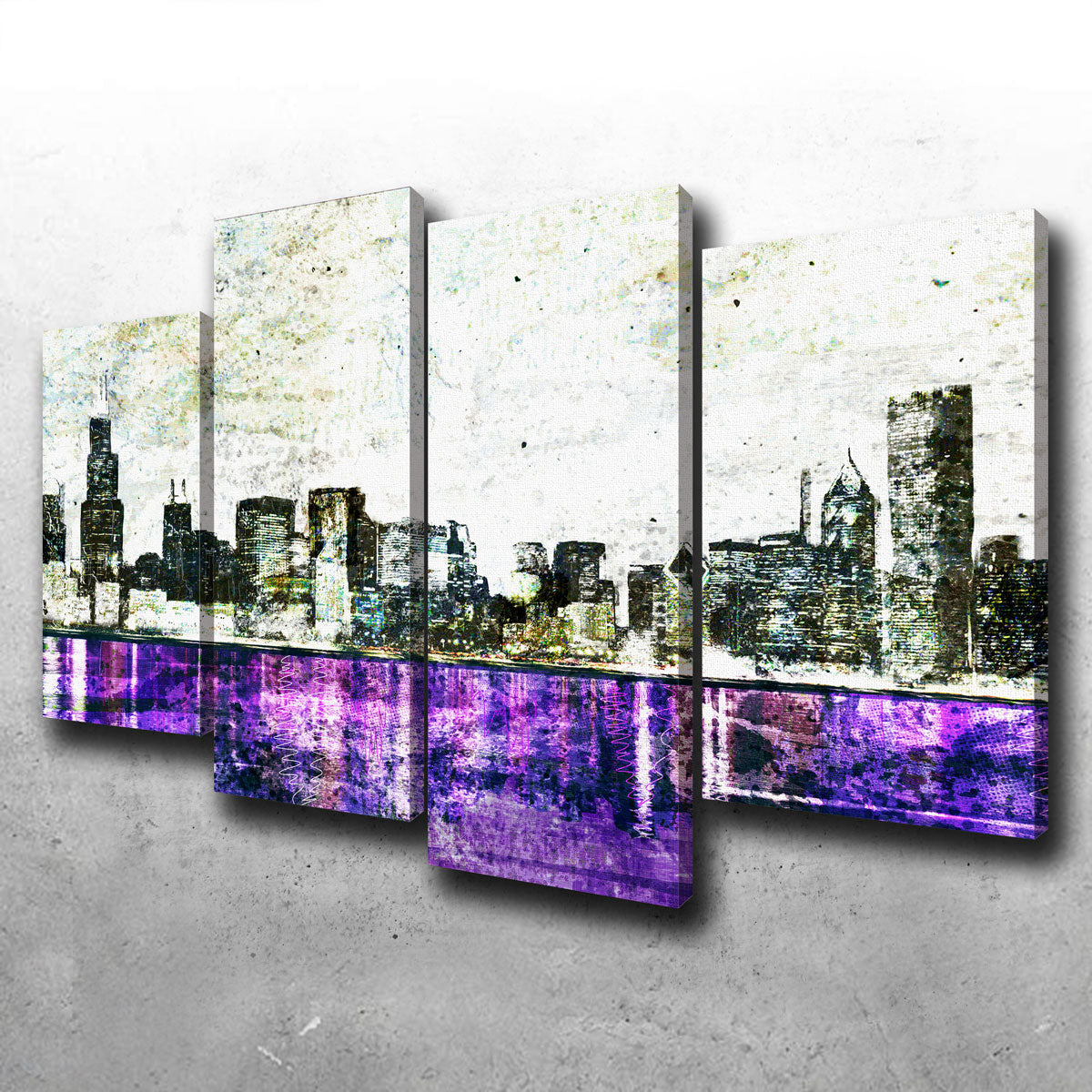 Stunning Whiteout Chicago Skyline Wall Art for Home Decor