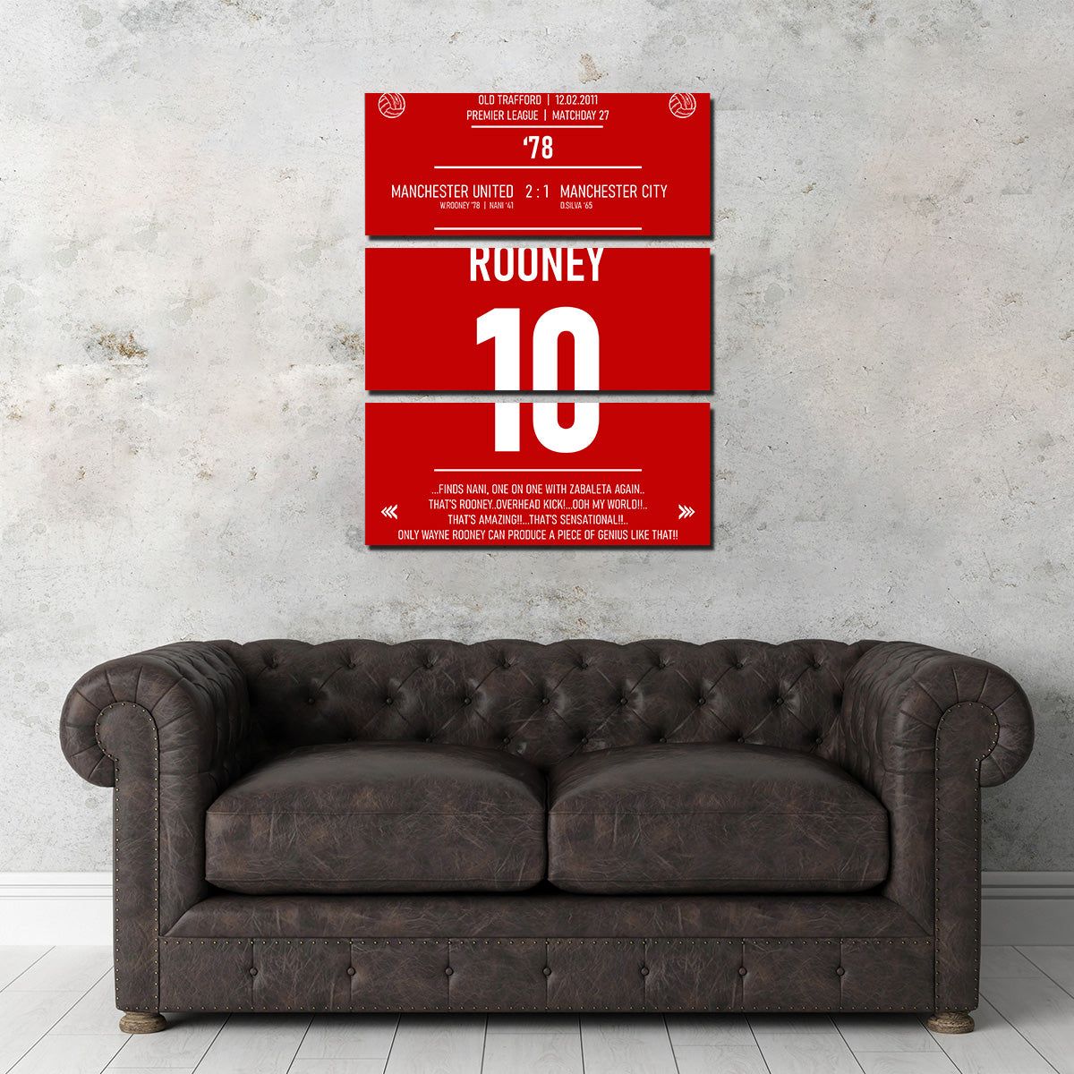 Wayne Rooney - High - Quality Hand - Built Canvas Print