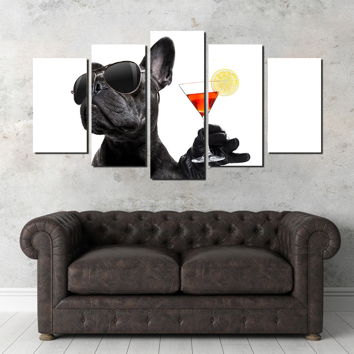 Stylish Martini Dog Wall Art for Modern Interiors