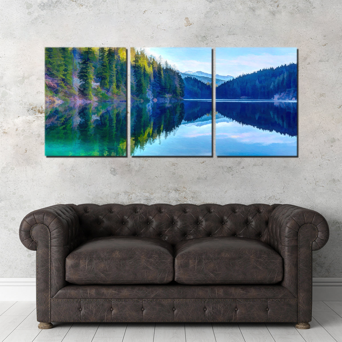 Stunning Mountain Lakeshore Wall Art by Denise Dundon