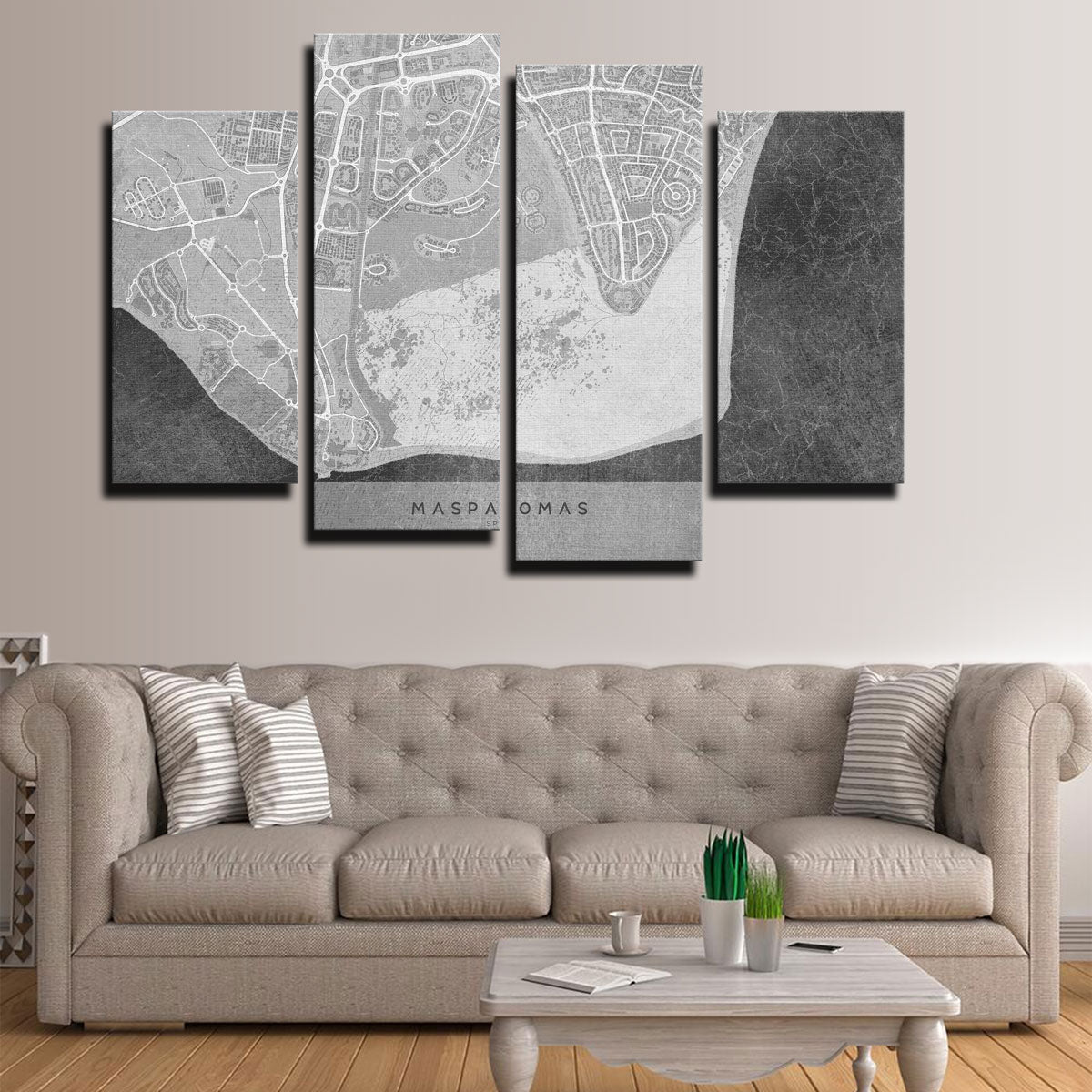 Exquisite Maspalomas Map 2 Wall Art for Your Home Decor