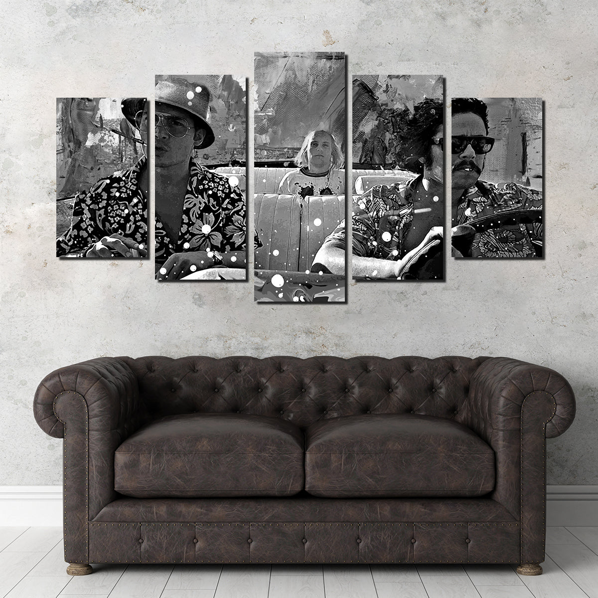 Striking Fear and Loathing Grayscale Wall Art for Stunning Decor