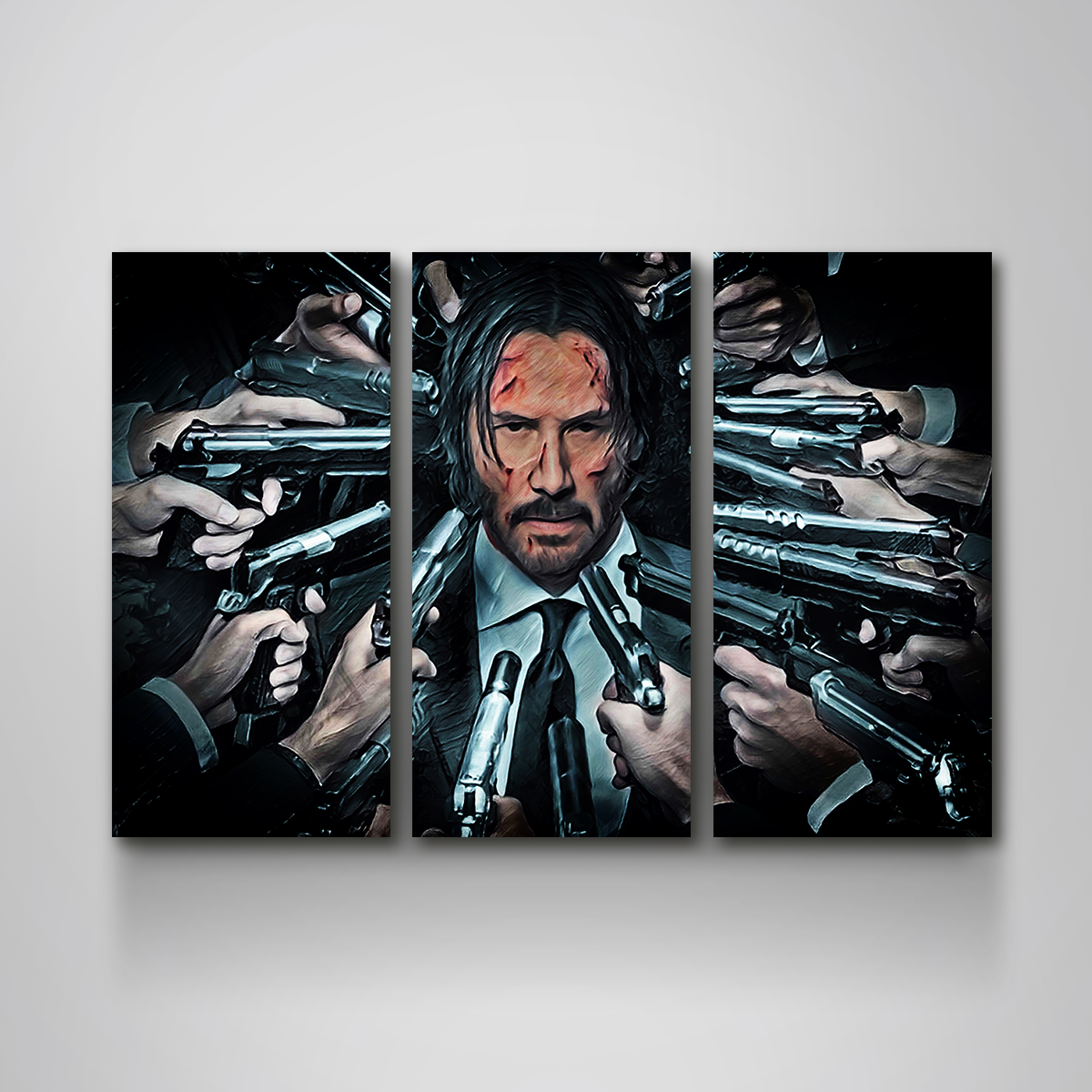 John Wick Themed Wall Art - Premium Museum Quality Canvas Print