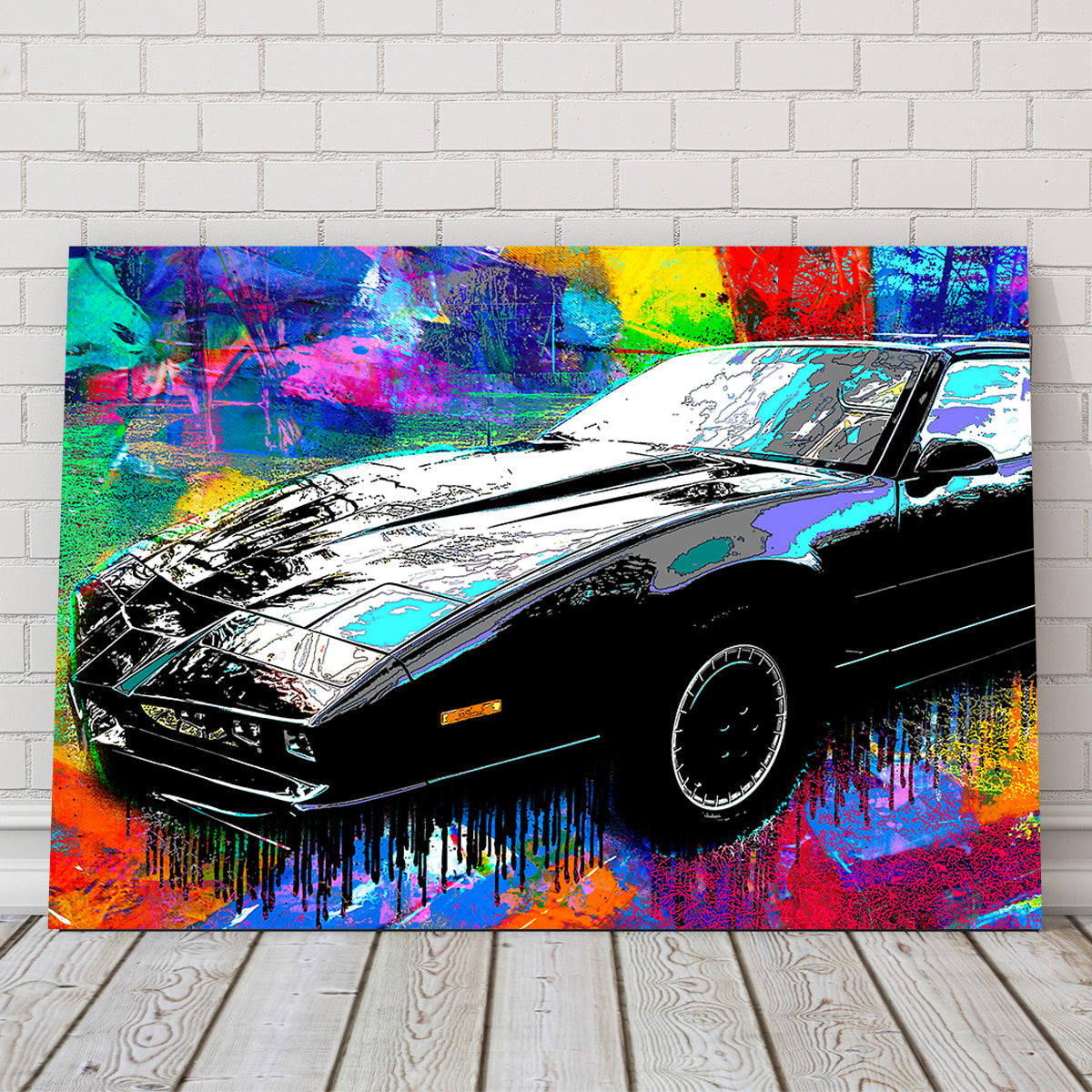 Knight Rider Wall Art - Stunning Handmade Canvas Print