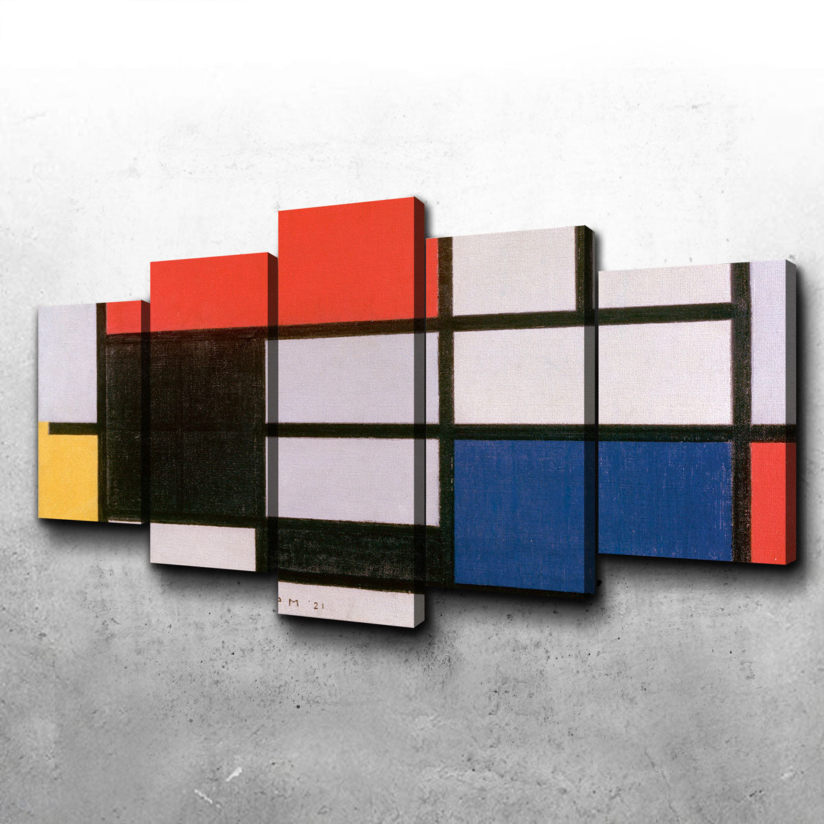 Piet Mondriaan's Composition No III Stunning Wall Art