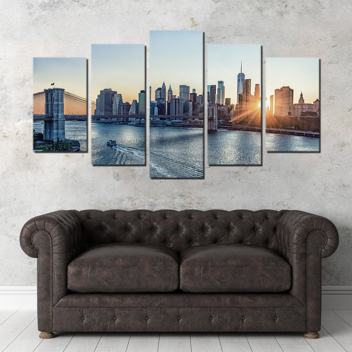 Stunning Sunset In New York Wall Art for Home Decor