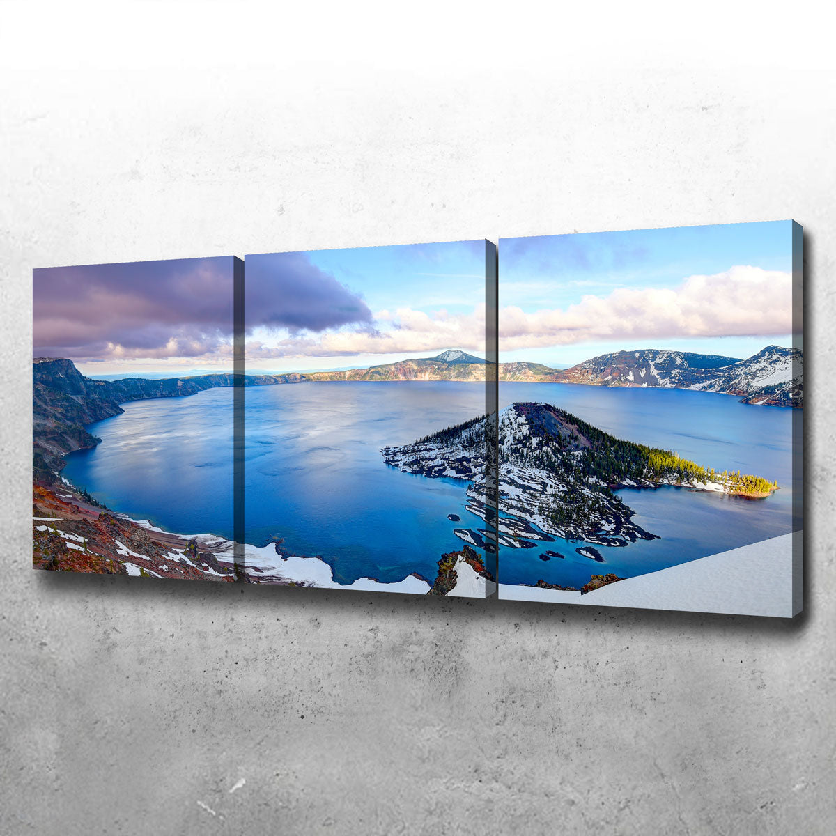 Stunning Crater Lake Wall Art - Museum-Quality Canvas on Sustainable Pine Frames