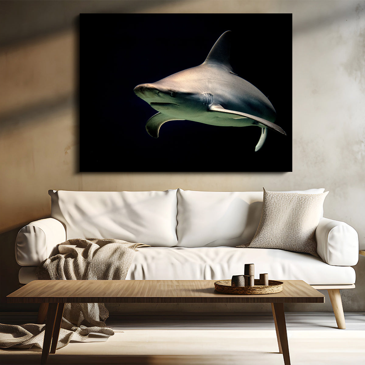 Stunning Bull Shark at Night Wall Art for Your Home Decor