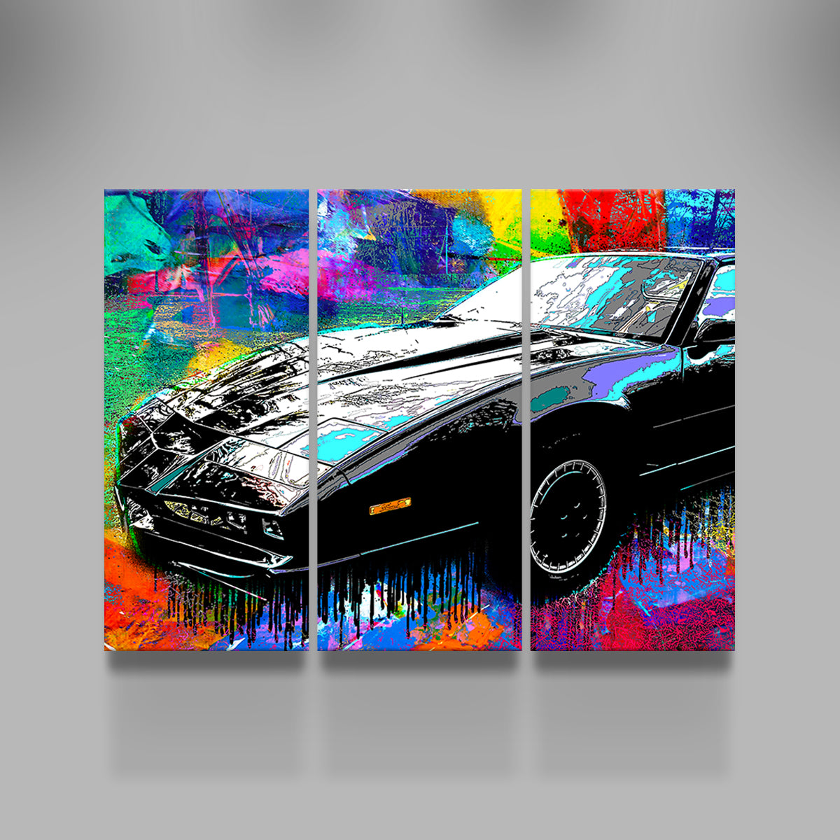 Knight Rider Wall Art - Stunning Handmade Canvas Print