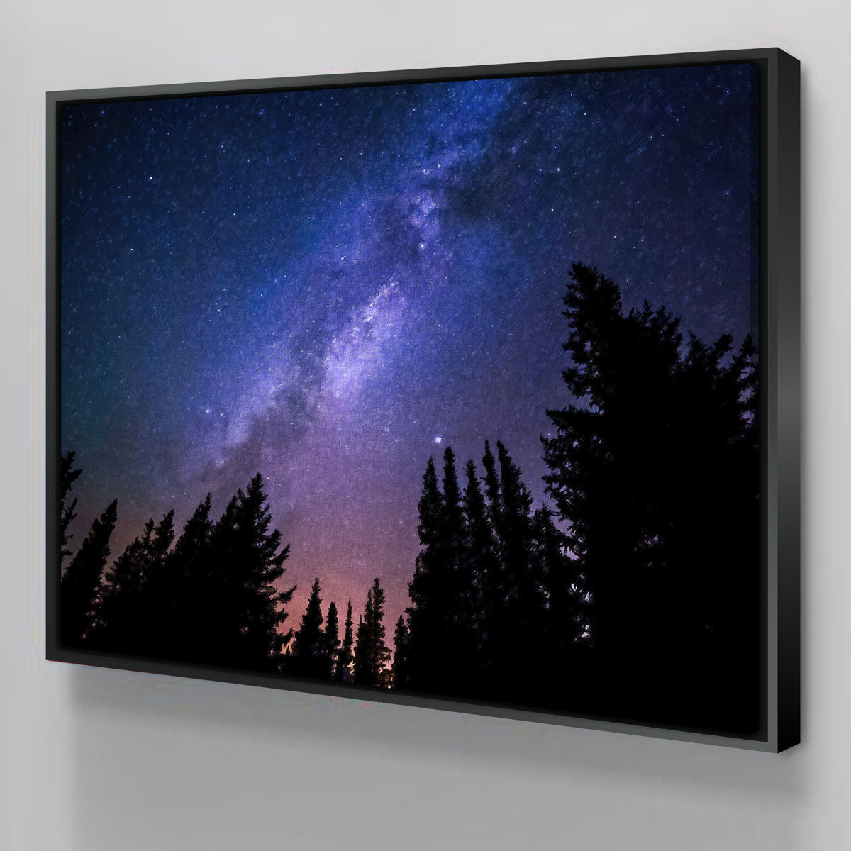 Breathtaking Conifers Reaching To Milky Way Wall Art by Denise Dundon