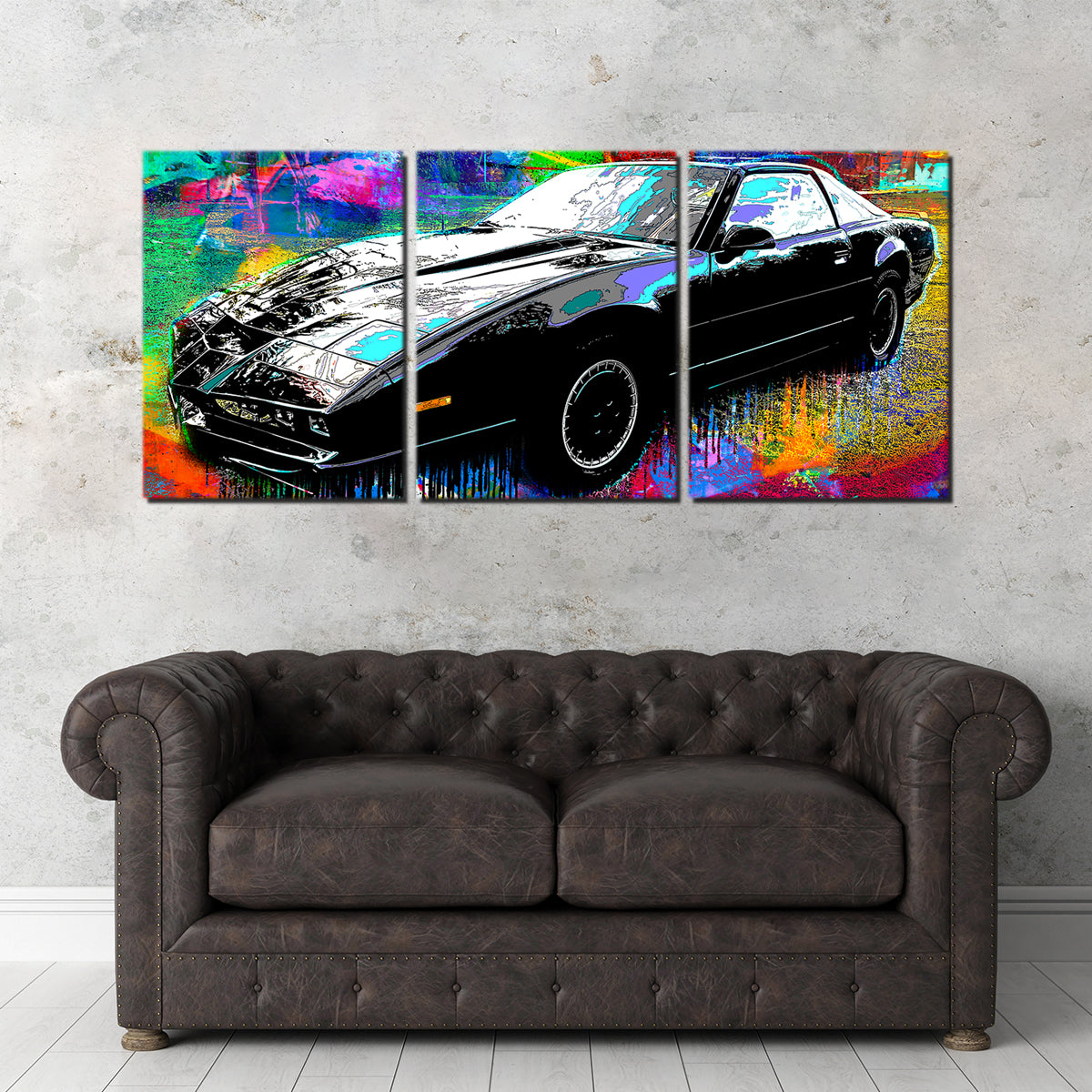 Knight Rider Wall Art - Stunning Handmade Canvas Print
