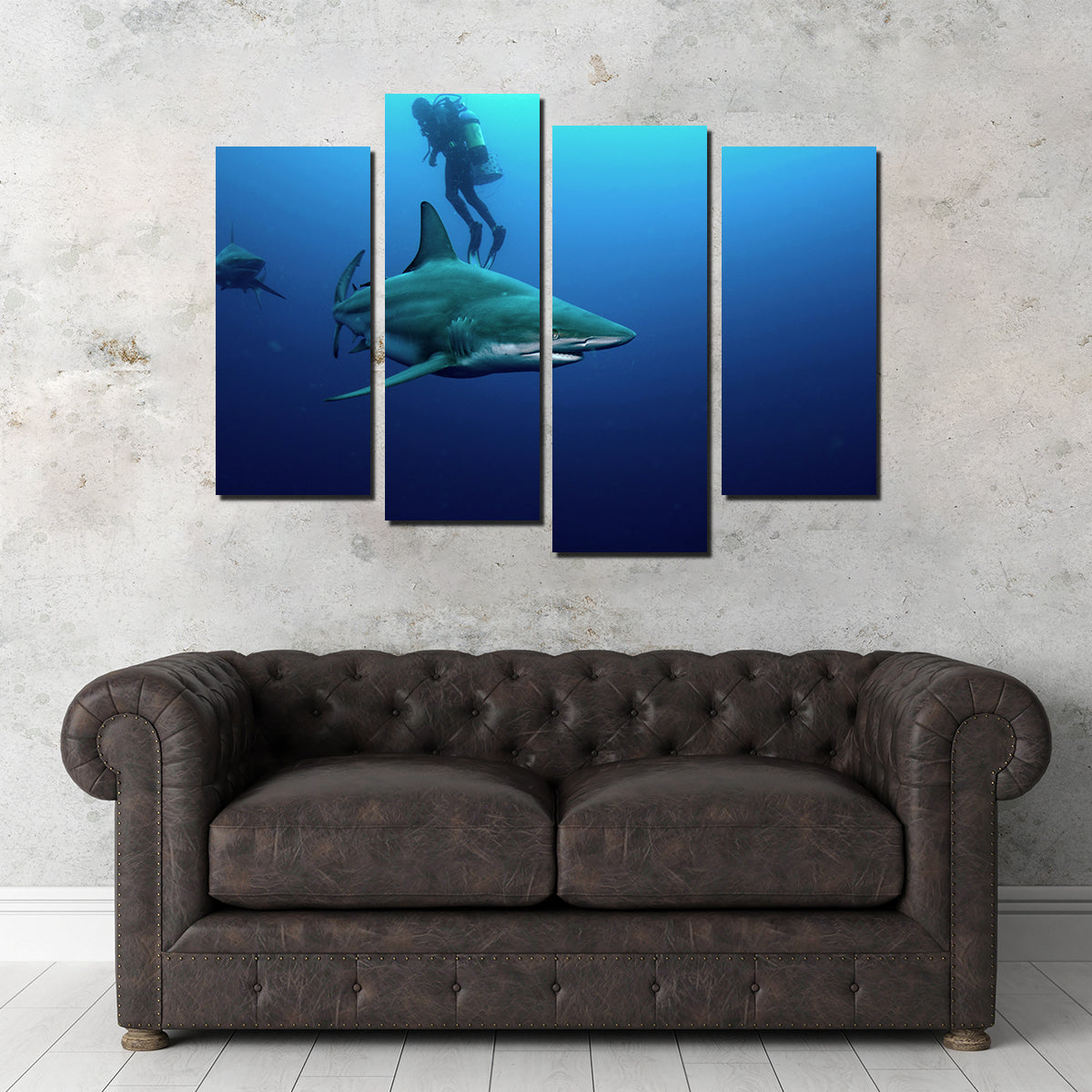 Stunning Bull Shark & Diver Wall Art for Your Home Decor