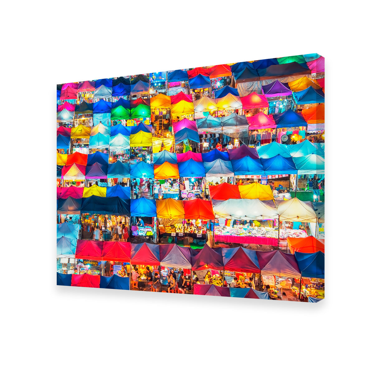 Exquisite Train Night Market Wall Art for Stunning Home Decor
