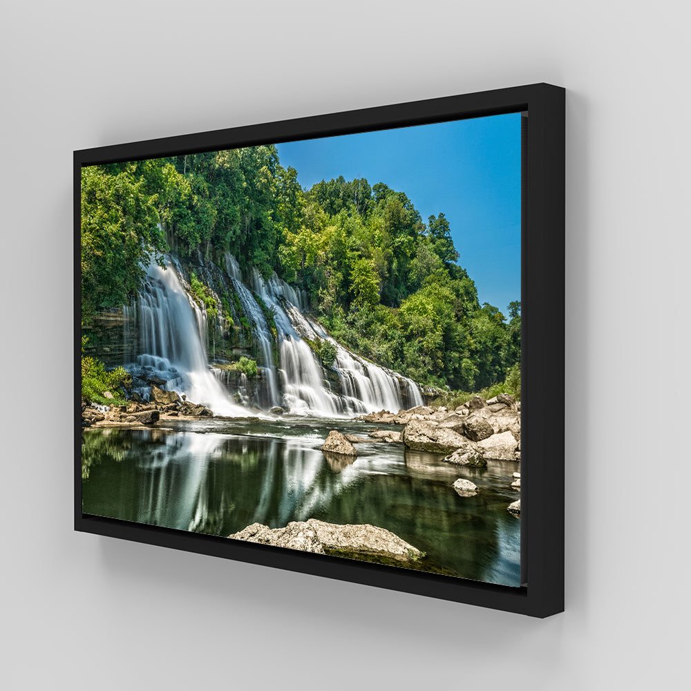 Stunning Twin Falls Wall Art - Museum Quality Canvas on Sustainable Pine Frames