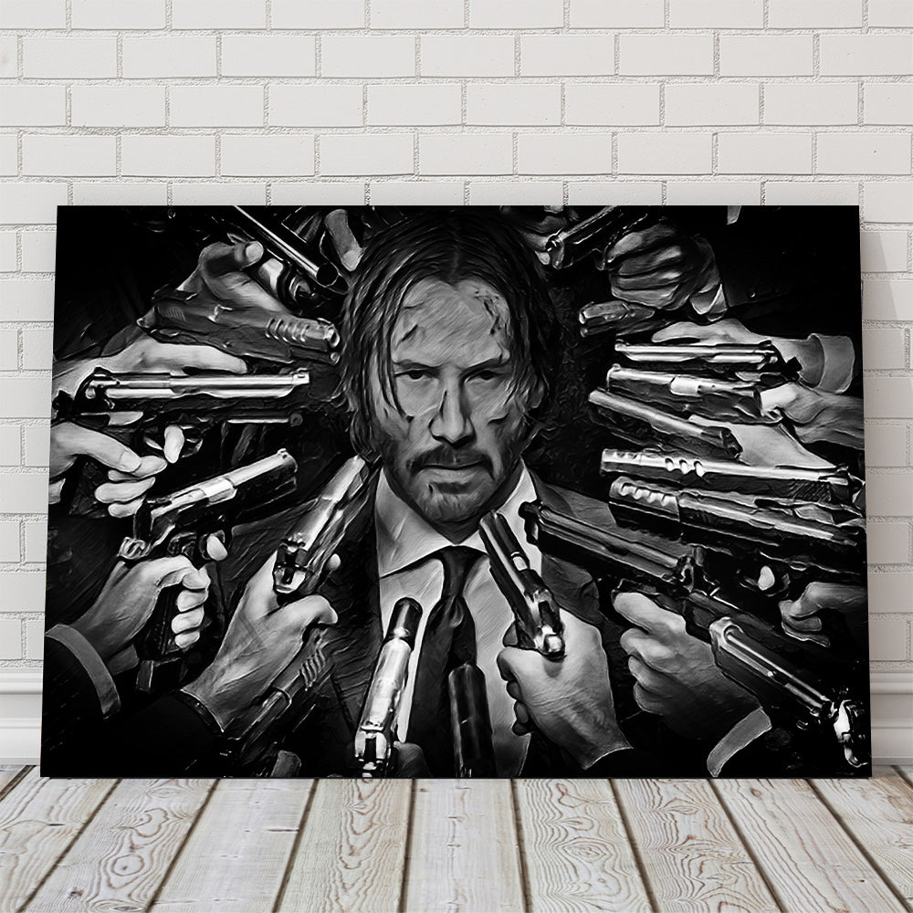 John Wick Inspired Grayscale Wall Art for Stunning Home Decor