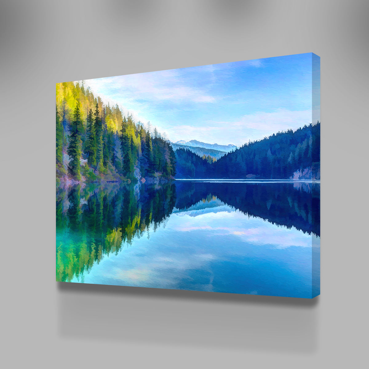 Stunning Mountain Lakeshore Wall Art by Denise Dundon