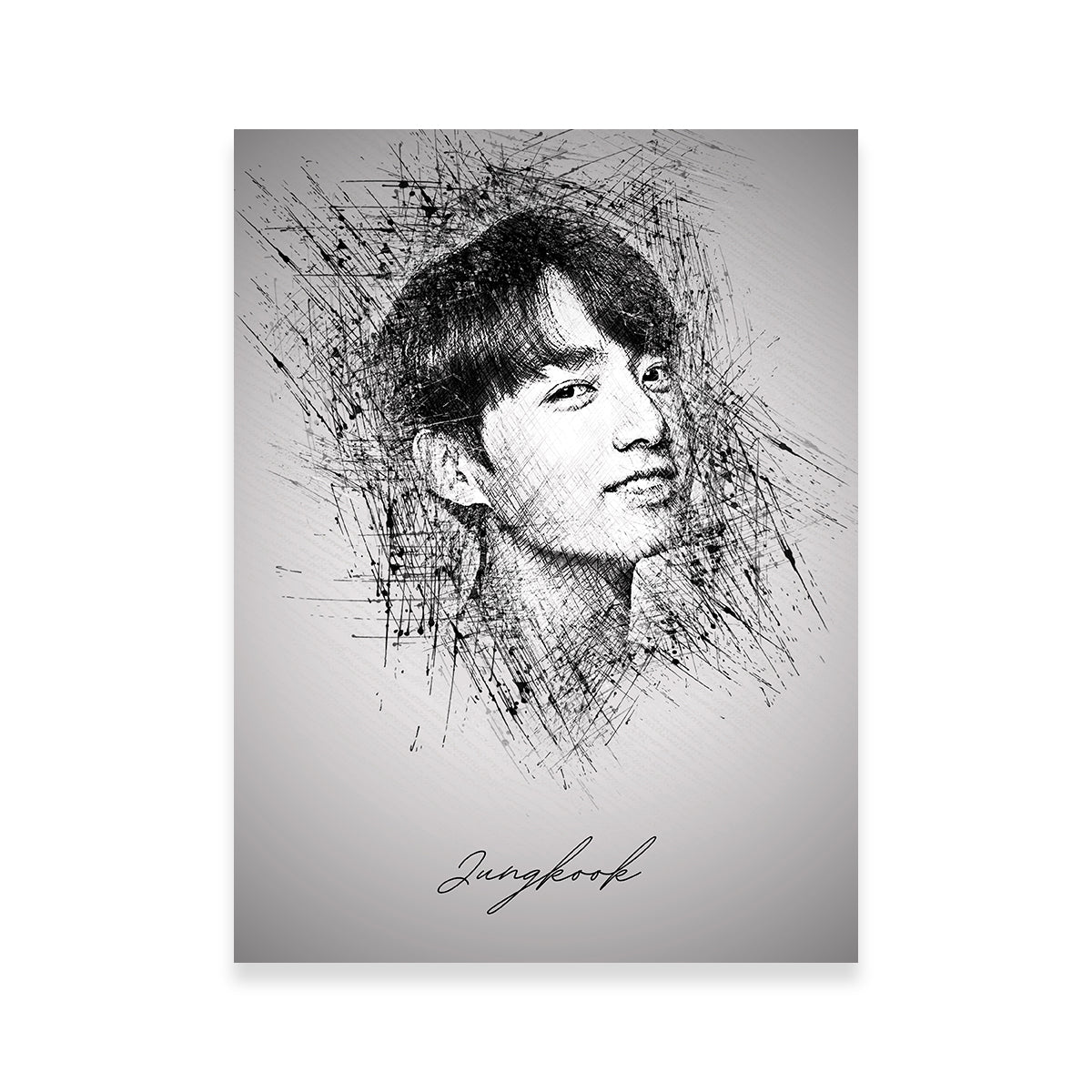 Stunning Jungkook Sketch Wall Art for Your Home Decor