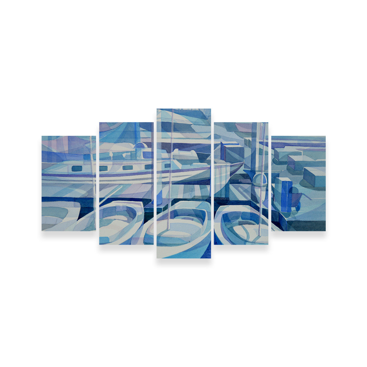 Stunning Marina In Blue Wall Art by Gerry Segismundo