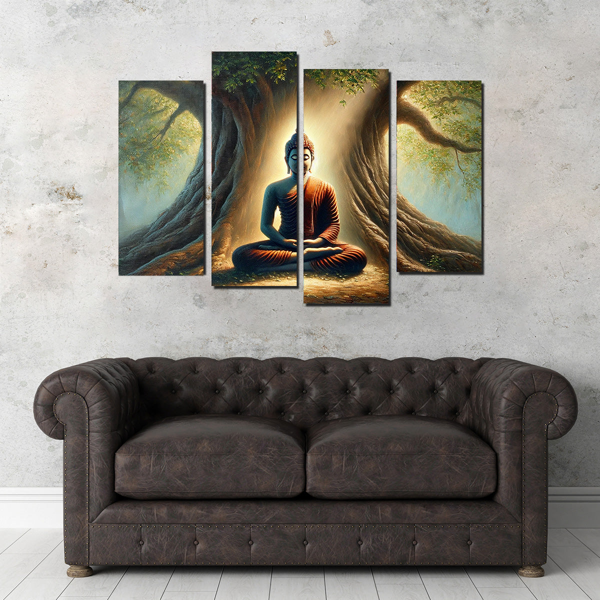 Exquisite Buddha Meditating Canvas Print